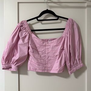 Abercrombie & Fitch Pink Ruched Blouse